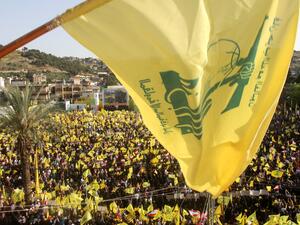Supporters of Lebanon's Iran-backed Shiite group Hezbollah