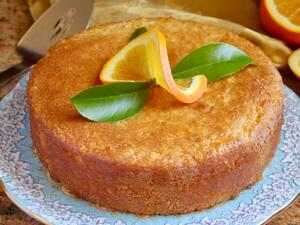 كعكة اللوز بالبرتقال الخالية من الغلوتين