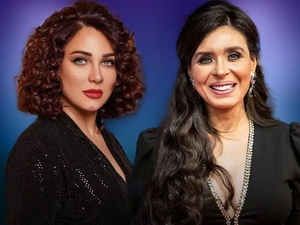 الراقصة دينا و سلاف فواخرجي