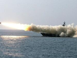 لحظة إطلاق صاروخ روسي من طراز كاليبر 