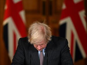 UK Prime Minister Boris Johnson.  (Photo by JUSTIN TALLIS / POOL / AFP) UK Prime Minister Boris Johnson