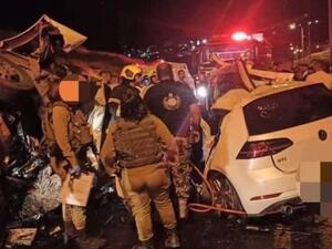 حادث تصادم شمال مدينة الخليل 