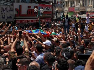 تشييع ابراهيم النابلسي ورفاقه