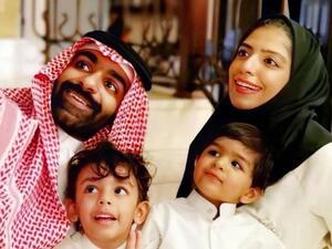 Salma Al Shehab with her family 