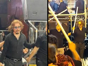 Johnny Depp's lookalike in Iran. (Twitter) Johnny Depp