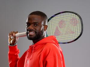 Frances Tiafoe poses during a portrait session on September 14, 2022 in New York City. Elsa/Getty Images/AFP (Photo by ELSA / GETTY IMAGES NORTH AMERICA / Getty Images via AFP)