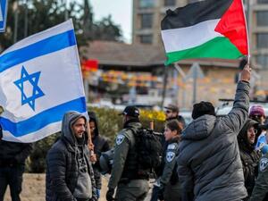 Two flags in Jerusalem 