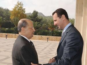 عون مع الاسد -ارشيف