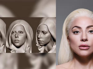 (L) a 3D model is said to resemble virgin Mary, the mother of Jesus (Twitter)/ Lady Gaga (Instagram) Lady Gaga