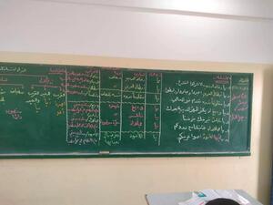 معلم بغزة ينفذ درسه بأجندة وطنية عنوانها عرين الأسود في نابلس.