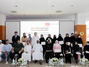 UAEU Chancellor meets the student competition winners in the second semester 2021-2022