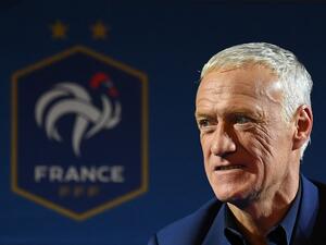 France's head coach Didier Deschamps holds a press conference in Paris on November 9, 2022, after he announced the list of players selected for the Qatar 2022 FIFA World Cup football tournament. (Photo by FRANCK FIFE  AFP)