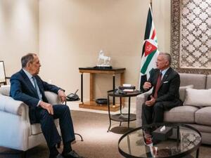 الملك عبد الله الثاني ووزير الخارجية الروسي سيرغي لافروف