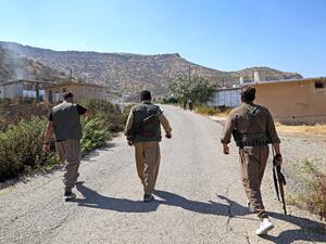 مسلحون أكراد في إقليم كردستان شمالي العراق (ا ف ب)