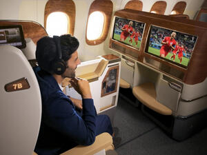 Emirates passengers can also watch live match action in dedicated lounges. Football fans won’t miss a moment of the action with Emirates ice