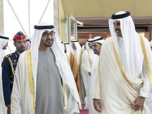 ابن زايد في الدوحة لاول مرة 