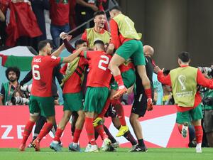 المغرب إلى ربع نهائي كأس العالم 2022 (المصدر: أ ف ب)