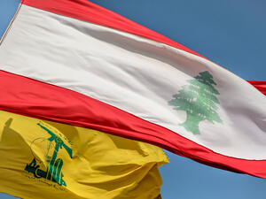 Hezbollah/Lebanon flags 