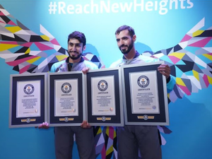 Sheikh Khalifa bin Sultan bin Hamdan Al Nayhan breaks four GUINNESS WORLD RECORDS™ at CLYMB Abu Dhabi 