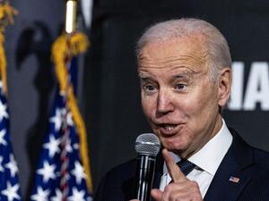U.S. President Joe Biden speaks to supporters at the National Action Network's Annual Martin Luther King Day Breakfast on January 16, 2023 in Washington, DC. Tasos Katopodis/Getty Images/AFP Joe Biden