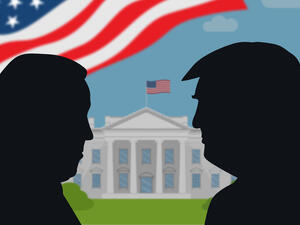 Character Illustration of Joe Biden facing Donald Trump. (Shutterstock/ file photo) classified documents