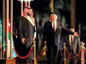 الملك عبدالله الثاني مرحبا بولي العهد السعودي - ارشيف - واس