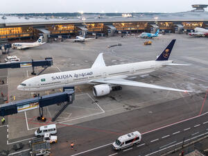 طائرة بوينج 777 التابعة للخطوط الجوية السعودية