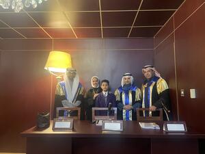 KIB: Counselor Nadia Al-Fadhli attains a Master's degree in public law with thesis entitled “Global Responsibility for Environmental Pollution”