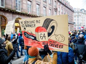 Anti-Macron Pension Protests