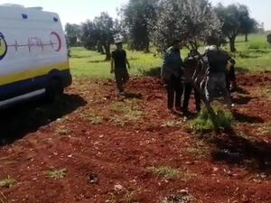 من مكان الغارة واغتيال قيادي في حراس الدين- صورة عن مواقع التواصل