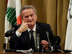 Lebanon's Central Bank Governor Riad Salameh speaks during a press conference at the bank's headquarters in Beirut on November 11, 2019. FP / JOSEPH EID Central Bank