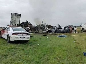 جانب من الحادث المميت في المكسيك 