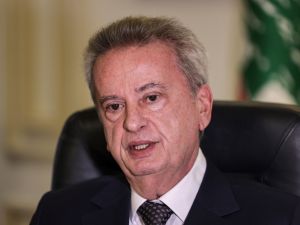 Lebanon's Central Bank Governor Riad Salameh gives an interview with AFP at his office in the capital Beirut on December 20, 2021. (Photo by JOSEPH EID / AFP) Riad Salameh