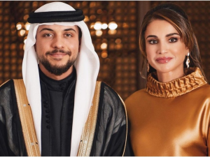 الملكة رانيا والأمير الحسين
