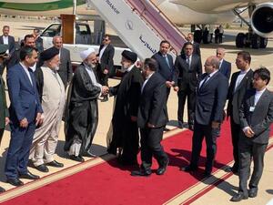 الرئيس الايراني في مطار دمشق الدولي