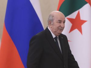Algeria's President Abdelmadjid Tebboune attends a meeting with Russian President at the Kremlin in Moscow on June 15, 2023. (Photo by Mikhail METZEL / SPUTNIK / AFP) UAE ambassador