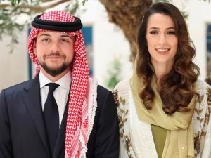 الأمير الحسين بن عبد الله الثاني وزوجته الأميرة رجوة آل سيف