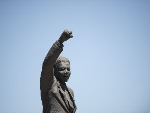 A statue of Nelson Mandela, an anti-apartheid revolutionary and the former president of South Africa.  AFP / RODGER BOSCH Nelson Mandela