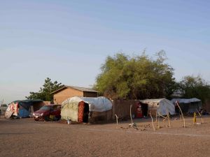 Internally displaced Sudanese reside in the Hasahisa secondary school on July 10, 2023, transformed to house people fleeing violence in the war-torn country. (Photo by AFP) Sudan