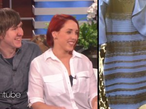 Viral blue or black dress