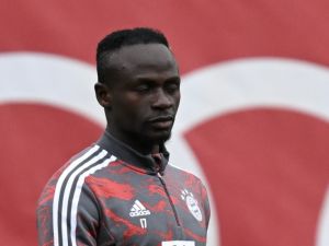 Bayern Munich's Senegalese forward Sadio Mane attends a training session on the eve of the UEFA Champions League quarter-final, second leg football match between Bayern Munich and Manchester City in Munich, southern Germany on April 18, 2023. (Photo by Christof STACHE / AFP)