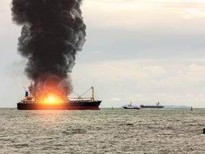 (Shutterstock) ship fire
