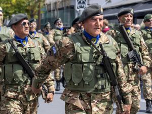 Old National Guard soldier taking part in Greek In Cyprus