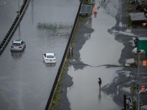 New York City, relentless rainfall led to flash floods in specific regions