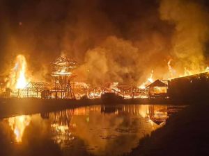 Waterfront City Fire in Thailand