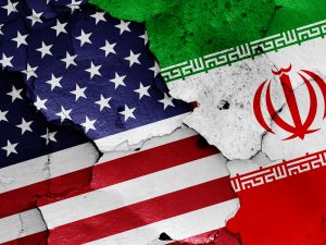 US Iran flag