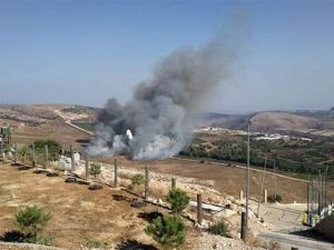 قصف من لبنان على الشمال الفلسطيني - الصورة من مواقع لبنانية