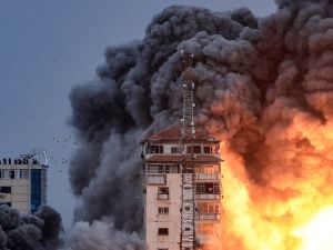  Striking Residential Tower in Gaza