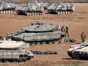 Israeli army Merkava battle tanks