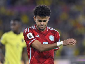 Colombia's forward Luis Diaz
